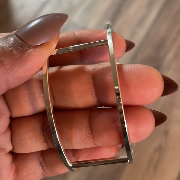 Silver Y2k Bangle Bracelet - Picture 7 of 8